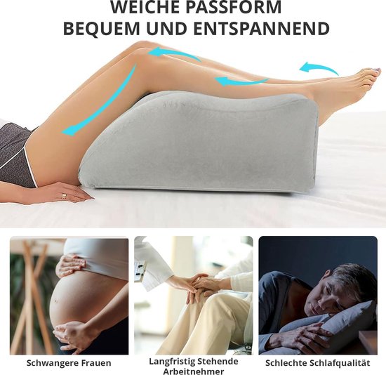 Kniekussen Voor In Het Bed - Orthopedisch Kniekussen Beenkussen Voor Zijslapers Traagschuim Steunkussen Pijnverlichting Heupen Knieen Gewrichten Zwangerschap Blauw Kniekussen Voor In Het Bed