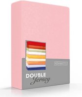 Hoogwaardige Dubbel Jersey Hoeslaken Lits-Jumeaux Roze | 180x200/210/220 + 200x200 | Zacht En Dik | Rondom Elastiek
