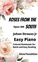 Roses from the South Easiest Piano Sheet Music with Colored Notation