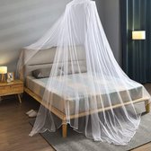 Klamboe bed tweepersoonsbed hangend klamboe voor babybed eenpersoonsbed wit rond muggennet bed voor thuis, tuin, balkon, camping, 11 m x 2,6 m