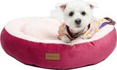 Primeplus Hondenmand Donut - Maat L - Honden Mand Geschikt Voor Honden tot 60 cm - Hondenkussen wasbaar - Hondenbed - Hondenmanden - Roze