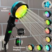 Led Digitale Temperatuur Display Douchekop - Kleurrijke Ventilator Spuitmond - Hoge Druk Regenval - Badkamer - Douche