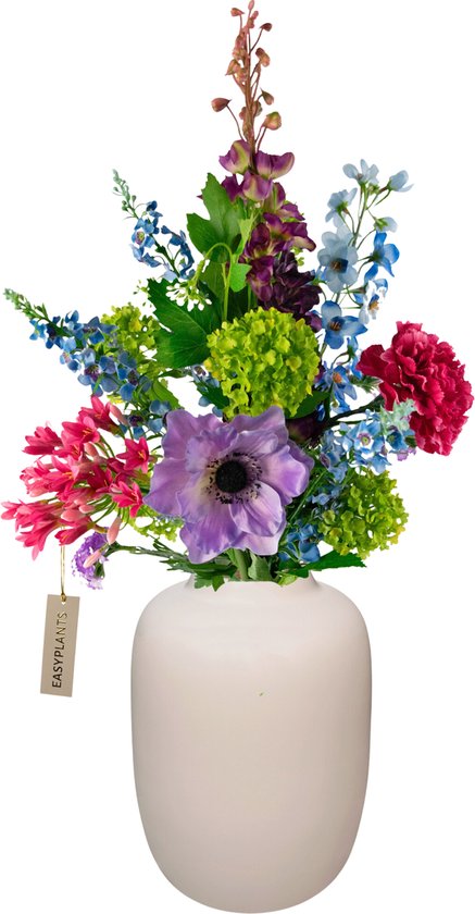 Bouquet artificiel - Easyplants - Blossom Breeze - 60 Cm - Bouquet de soie - Bouquets artificiels