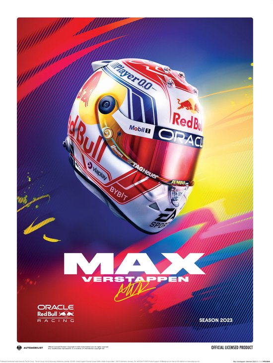 Max Verstappen Helm 2023 Art Print 60x80cm | Poster
