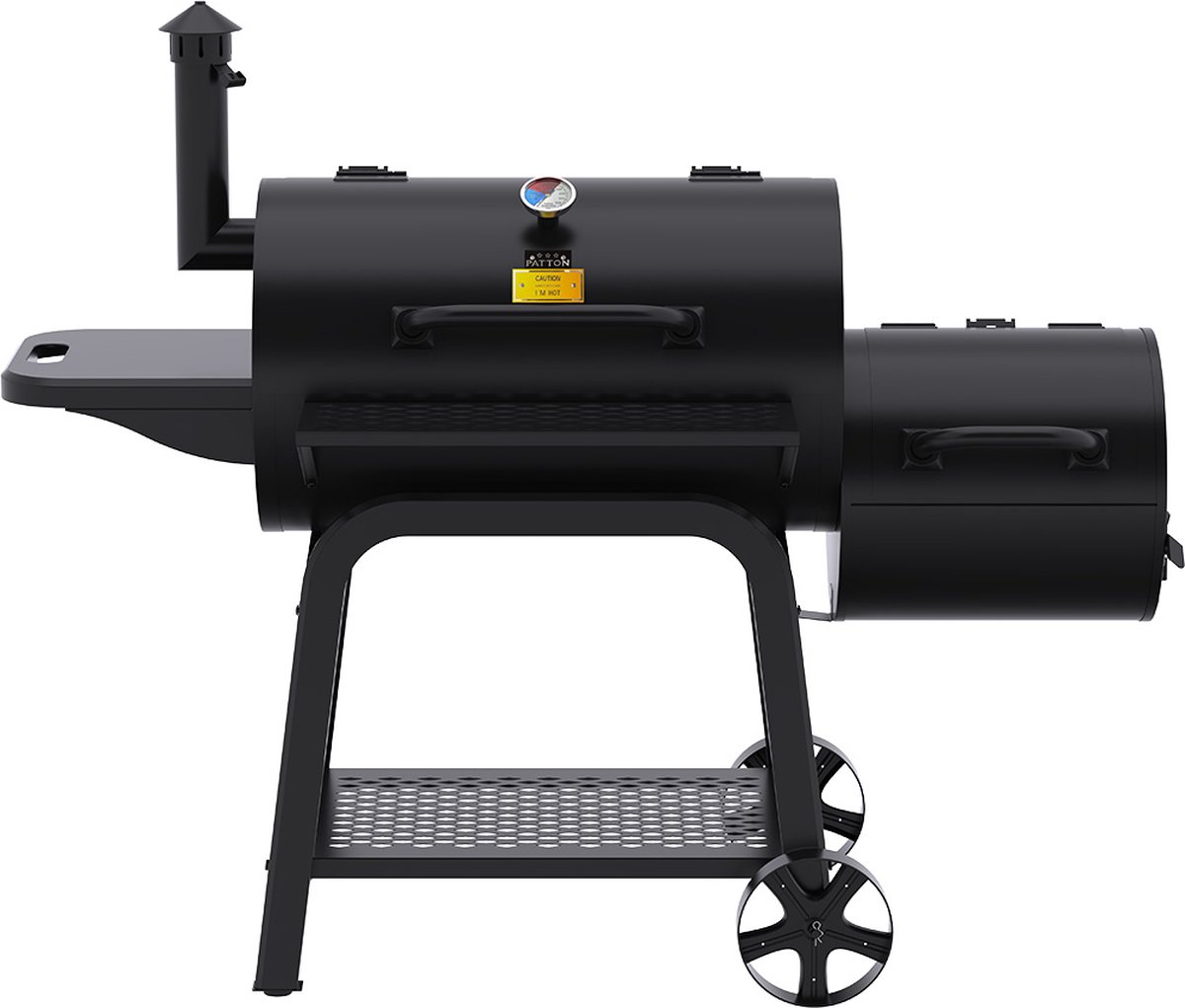 Patton Oklahoma Smoker Houtskoolbarbecue - Zwart