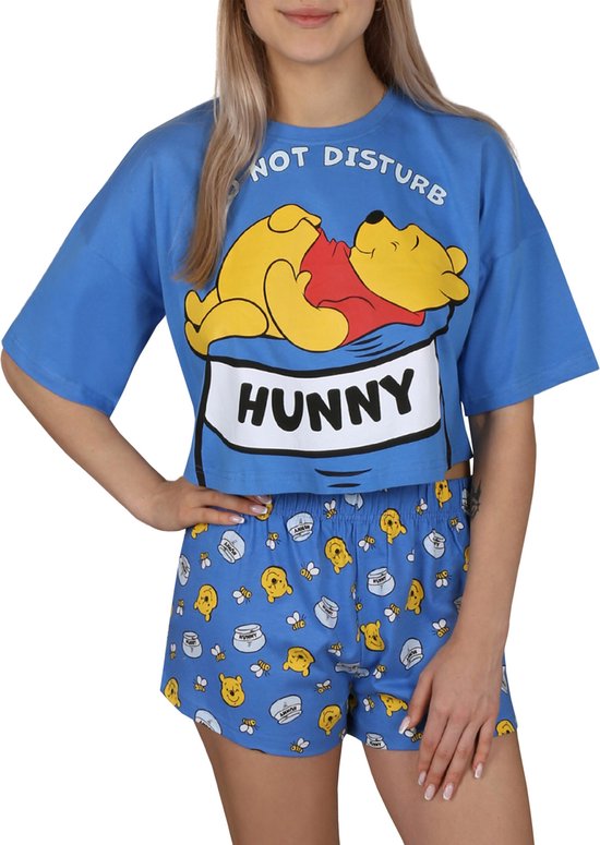 Winnie de Poeh Disney Vrouwen zomer pyjama korte mouw blauw
