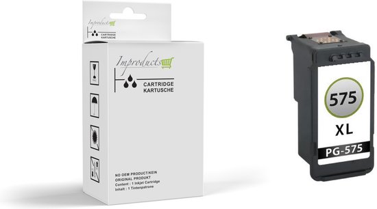 Improducts® huismerk inkt cartridge voor Canon PG-575XL Zwart voor o.a. Canon Pixma TR4750i TR4751i TS3550i TS3551i