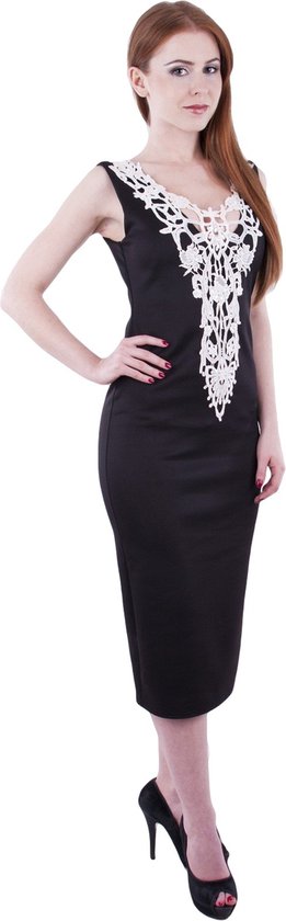 Zwarte Basic Midi Jurk Zomer main image 1