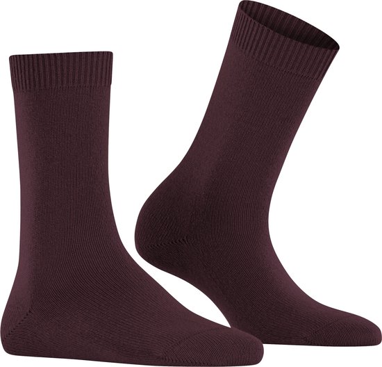 FALKE Cosy Wool damessokken - donkerrood (barolo) - Maat: 35-38