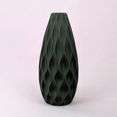 Dastium Home - Vaas Lisanne - Mat Groen - 50 cm - Vaas voor zijdebloemen - Woonaccessoires voor droogbloemen