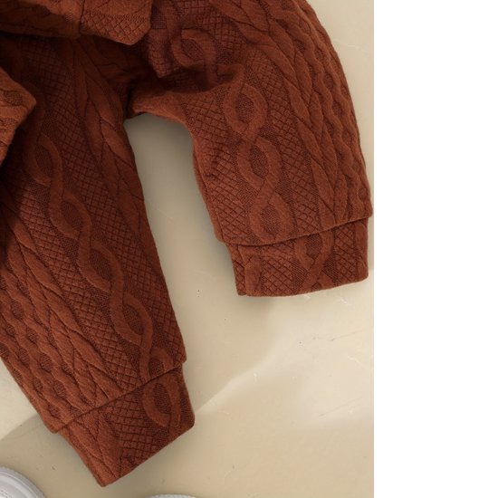 Livano Babykleding - Romper Baby - Winterpak Jongens & meisjes- Pakje - 9-12 Maanden - Licht Bruin