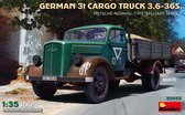 1:35 MiniArt 35442 Duitse Opel Blitz 3t Cargo Truck 3,6-36S. Pritsche-Normal-Type - Military Service Plastic Modelbouwpakket