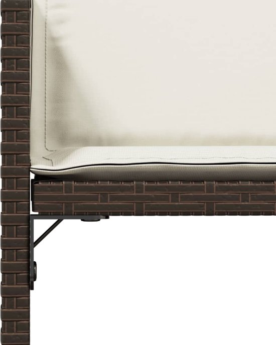 vidaXL - Tuinstoelen - 4 - st - met - kussens - poly - rattan - bruin