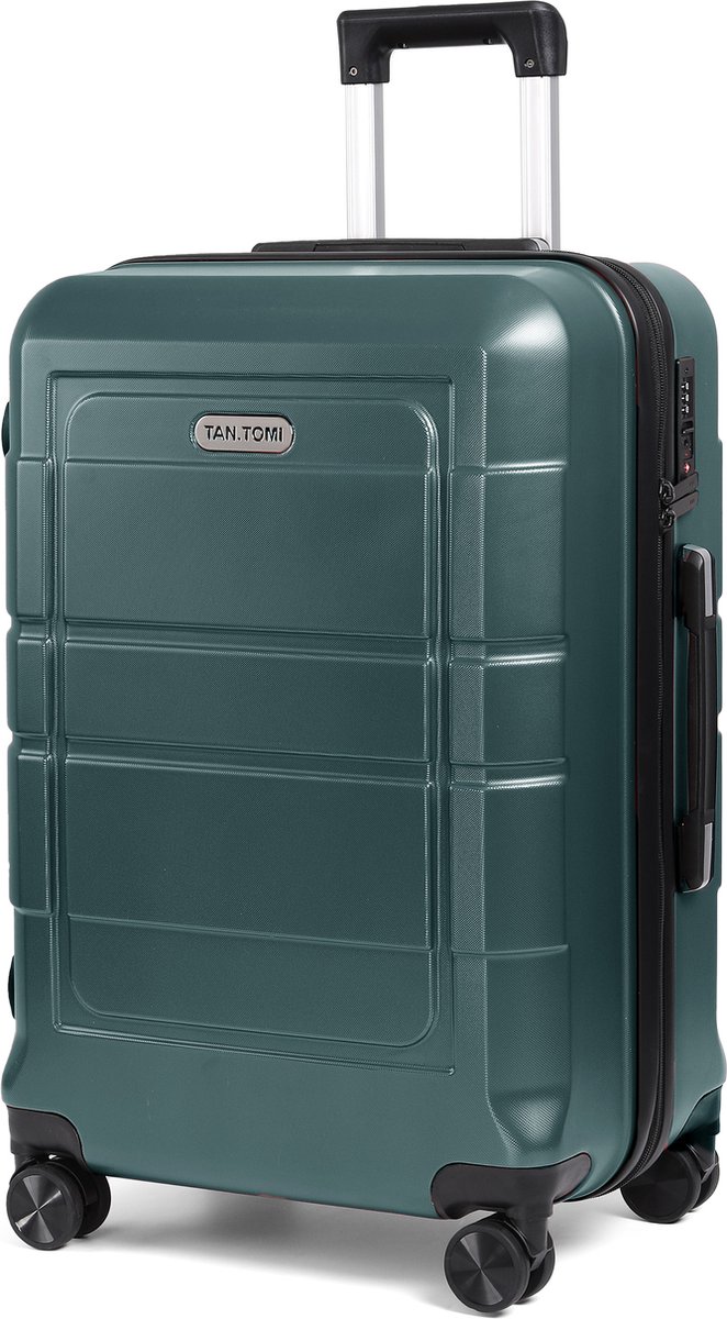 TAN.TOMI Reiskoffer 65L - Harde Koffer - Handbagage & Ruimbagage - Trolley Koffer met 4 Wielen en Cijferslot - Lichtgewicht & Stevig