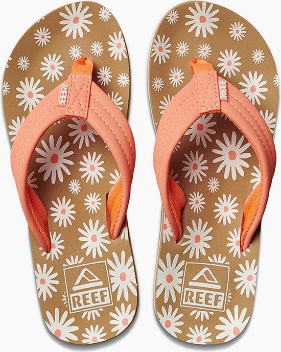 Slippers Reef Kids Ahi Daisy Filles - Sable/ Rose - Taille 33