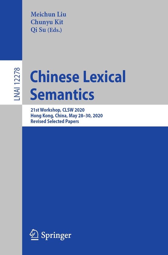 Lecture Notes in Computer Science 12278 - Chinese Lexical Se ... - cover