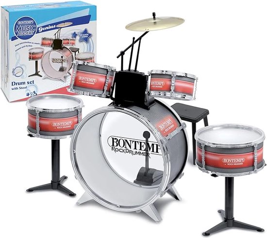 Foto: Stelar drumstel drumset luxe drumstel voor kinderen cadeau voor kinderen van 4 10 jaar basstrommel slagstokken