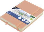 Kangaro schetsboek - A6 - oudroze - PU hardcover - met elastiek en lint - K-861212