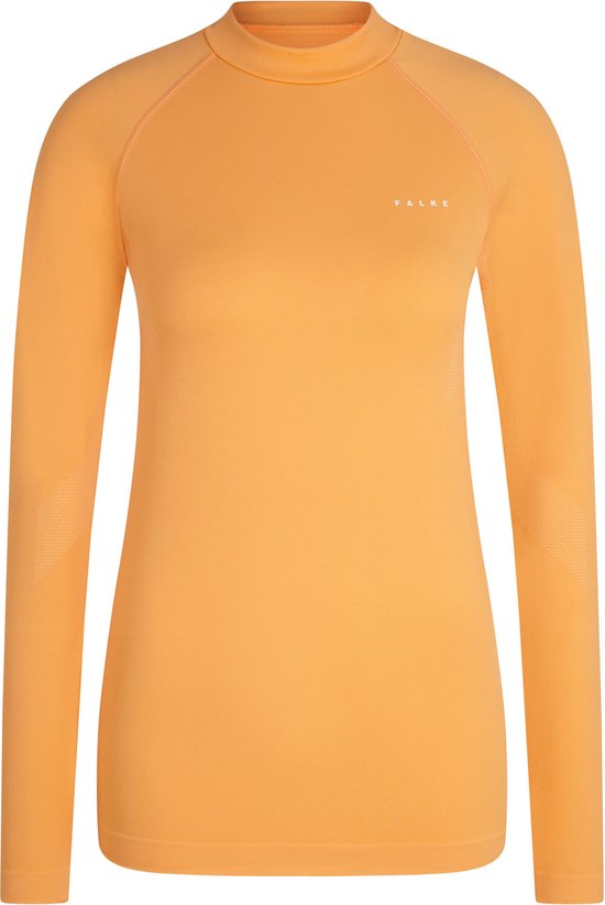 FALKE dames lange mouw shirt Maximum Warm - thermoshirt - oranje (orangette) - Maat: M