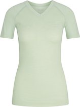 FALKE dames T-shirt Wool-Tech Light - thermoshirt - groen (quiet green) - Maat: S