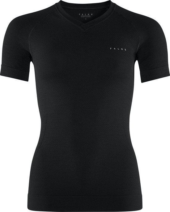 FALKE dames T-shirt Wool-Tech Light - thermoshirt - zwart (black) - Maat: