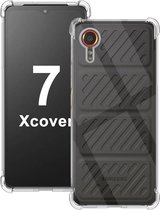 Casemania Hoesje Geschikt voor Samsung Galaxy XCover 7 - Transparant - Anti Shock Hybrid Back Cover