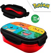 Pokémon Broodtrommel met Bestek - School - Lunchtrommel - Lunchbox - BPA Vrij (Pikachu, Charmander, Bulbasaur, Squirtle)