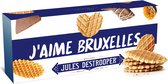 Jules Destrooper Parijse Wafels - "I love Brussels / J'aime Bruxelles" - 2 dozen met Belgische koekjes - 100g x 2