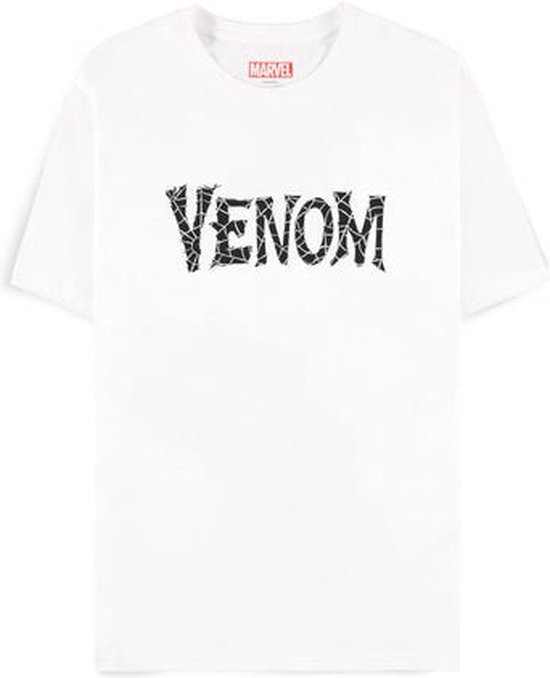Marvel - Venom - Zwart Logo T-shirt Wit - XL