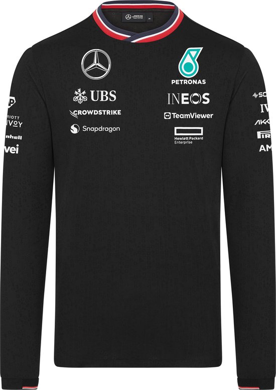 Mercedes Longsleeve Shirt Zwart 2024
