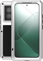 Xiaomi 14 Hoes - Love Mei Metalen Case - Extreme Protection - Zilvergrijs - GSM Hoes - Telefoonhoes Geschikt Voor Xiaomi 14