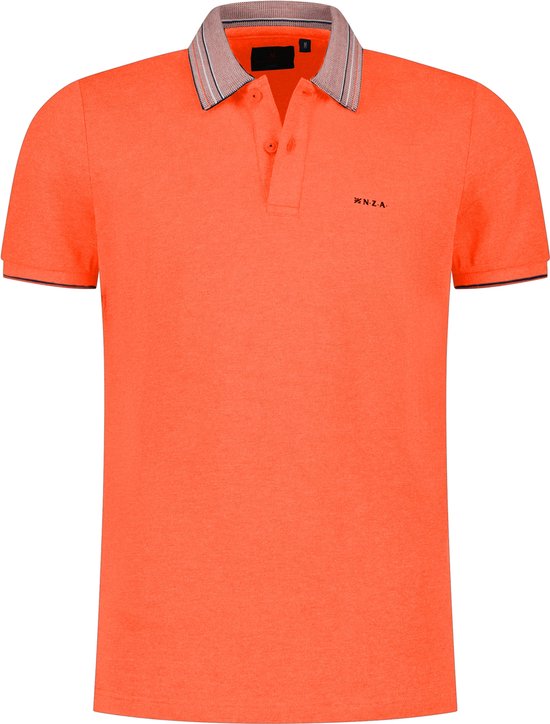 NZA - Effenkleurige polo met korte mouw - Golden Orange