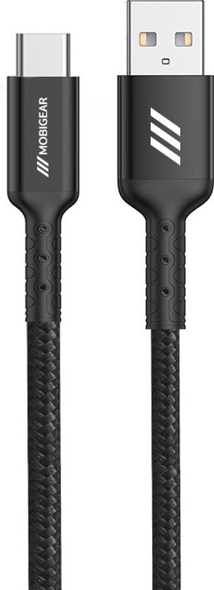Mobigear USB-A naar USB-C Kabel 1 Meter - Zwart