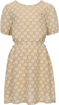 LOOXS Little 2412-7843-066 Meisjes Jurk - Maat 122 - beige van 50% nylon 40% cotton 10% ea