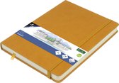 Kangaro schetsboek - A5 - okergeel - PU hardcover - met elastiek en lint - K-861221