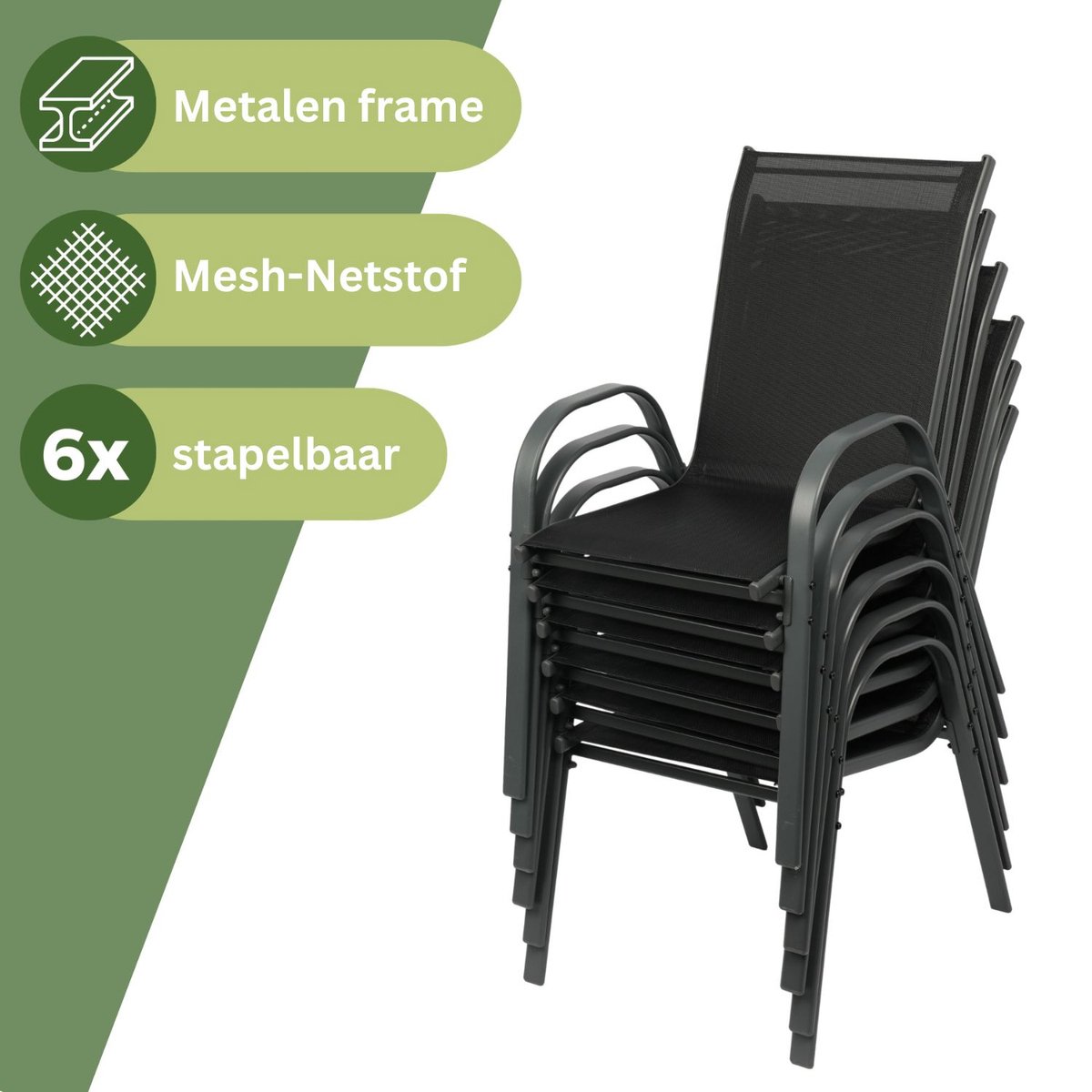 Albatros Kuba Tuinstoelen Set van 4 thumbnail 6