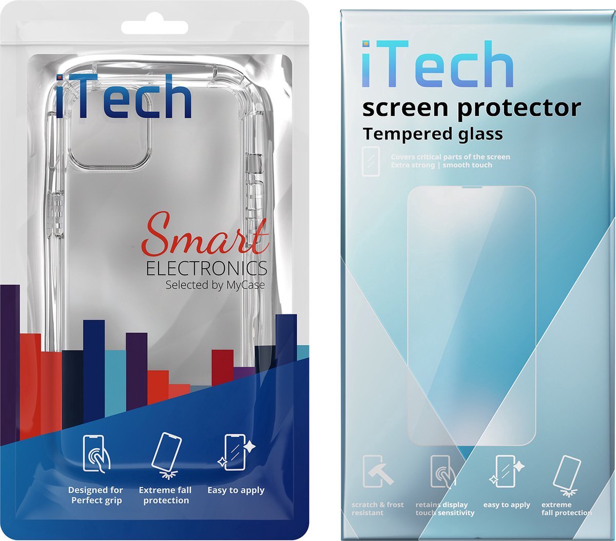 Hoesje geschikt voor Samsung A55 Transparant - 2x Samsung Galaxy A55 screenprotector - beschermglas screen protector- Anti Shock hoes camera case