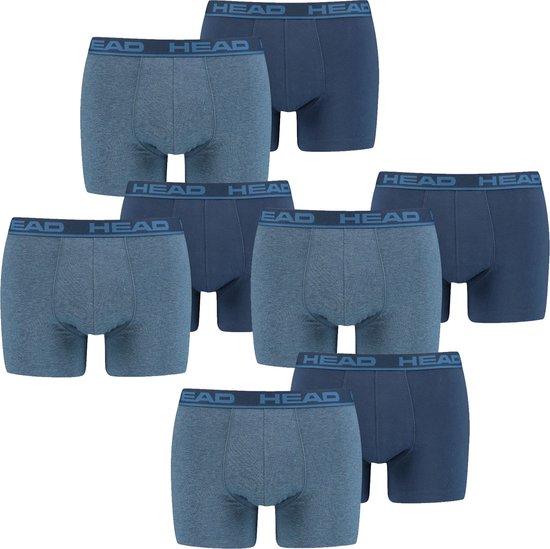 HEAD Heren Boxershorts Basic Boxer 8 Pack Blauw