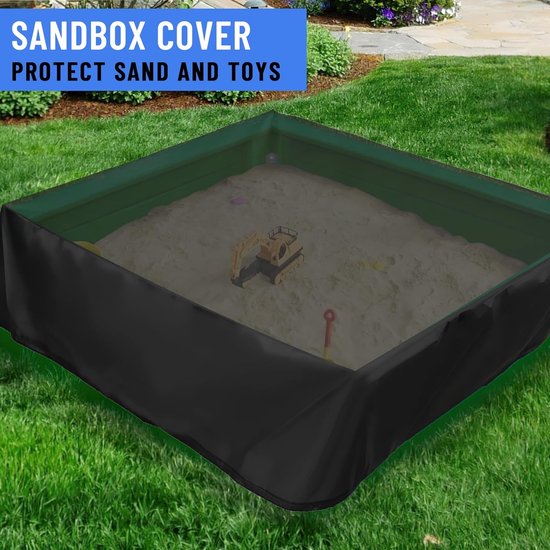 Housse De Protection Pour Bac à Sable - Bâche Imperméable Avec Cordon De Serrage, Taille 120x120x20 Cm, Tissu Oxford Résistant