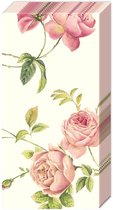 6 Paquets de mouchoirs en papier - New crème rose décousue - 60 mouchoirs avec imprimé - Roses