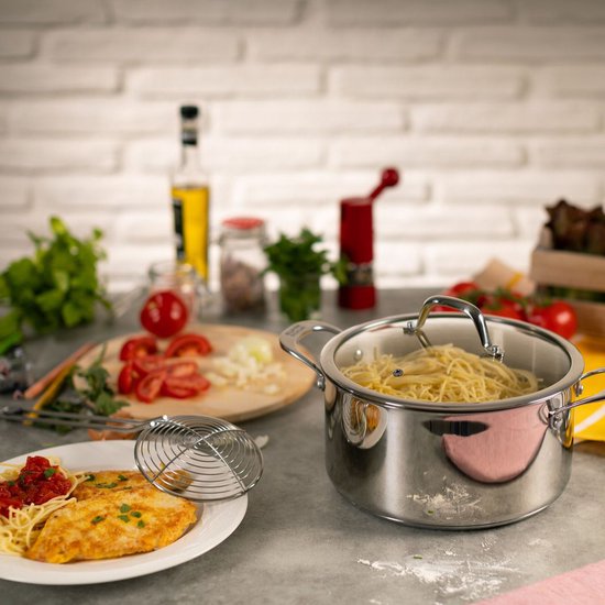 Kuhn Rikon - Allround Series - Casserole 5,4L - Acier inoxydable - Acier inoxydable, Céramique, Gaz, Halogène, Induction