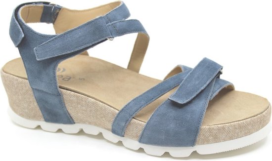 Durea, 7421 024 1027, Jeansblauwe dames sandalen
