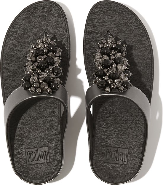 FitFlop Fino Bauble-Bead Toe-Post Sandales NOIR - Taille 38