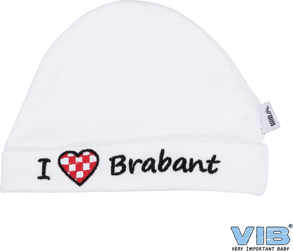VIB® - Muts rond - I Love Brabant (Wit) - Babykleertjes - Baby cadeau
