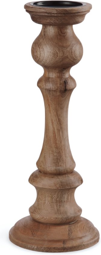 Bougeoir Dulaire Bois Groot Pays Brun 40 cm