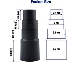Plemont® Adapter (Set 2) voor Werkplaats Stofzuigers. Universele Slang Adapter voor Vermindering. Voor diverse machines. Verlager