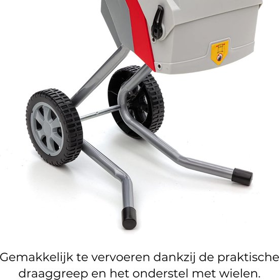 ALLGoods. Professionele Hakselaar Versnipperaar - Hakselaar Electrisch 50L - Versnipperaar Hakselaar - 2500W - Max. Ø45mm - Incl. Wielen, Opvangzak, Duurzame Draaimessen - Heggen, Bomen en Haag -Tuinonderhoud van ALLGoods — afbeelding 4