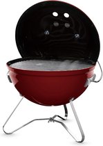 Houtskoolbarbecue, 37 Centimeter | Draagbare Barbecue met Tuck-N-Carry Deksel En Poten Van Verguld Staal | Uitklapbare Outdoor BBQ - Karmozijnrood