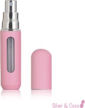 SilverAndCoco® - Parfum Verstuiver Navulbaar Fles | Klein Mini Hervulbaar Spray Flesje - 5ml / Pastel Roze