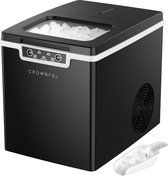 Ice Cube Maker - 9 Ice Cubes Ready in 8-10 Minutes - 26 lbs Ball Ice Cube in 24 Hours - Electric Ice Maker with Scoop and Basket, Black